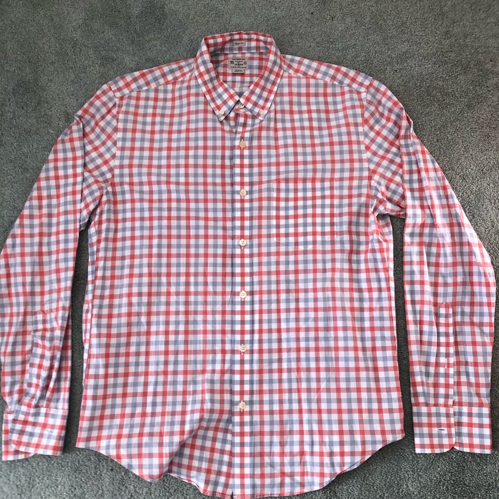 Blue Red Plaid J. crew Button-down